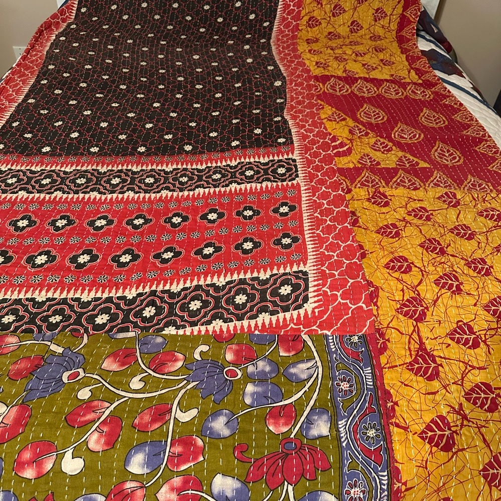 K1 Twin Size Kantha Quilt